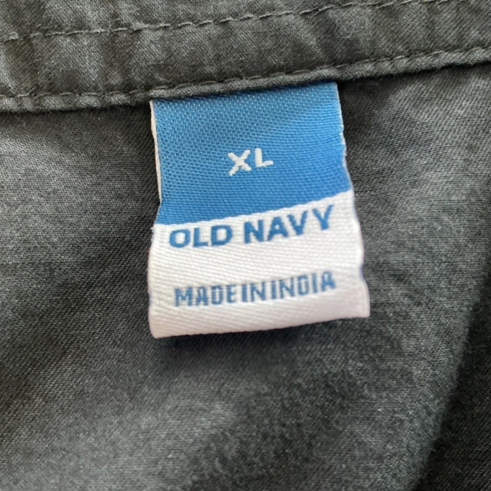 Old Navy Black Button Up t Short Sleeve Pockets Oversized XL‎ trapeze dress - Picture 7 of 8